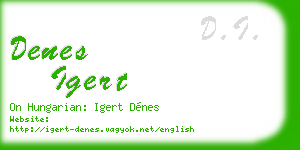 denes igert business card